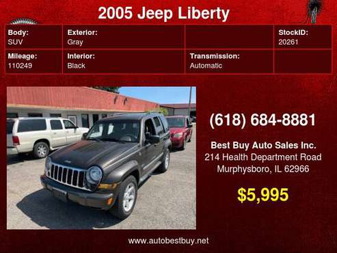 2005 Jeep Liberty Limited 4WD 4dr SUV w/ 28F Call for Steve or Dean... for sale in Murphysboro, IL
