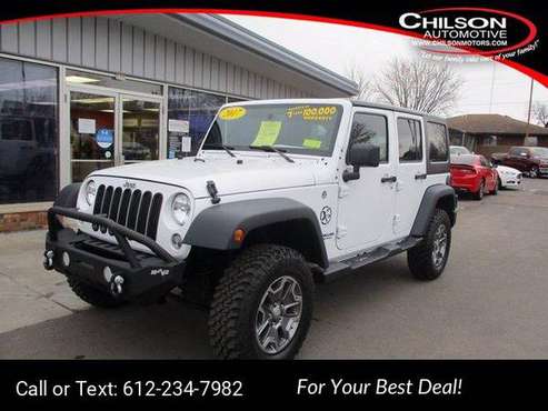 2017 Jeep Wrangler Unlimited Sport suv White - cars & trucks - by... for sale in Cadott, MN