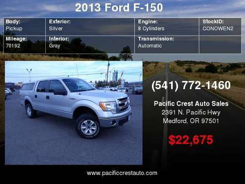 2013 Ford F-150 4WD SuperCrew for sale in Medford, OR