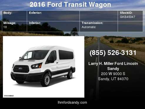 2016 Ford Transit Wagon T150 Schedule a test drive today! for sale in Sandy, UT