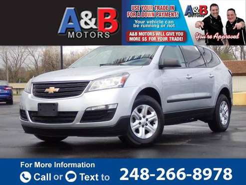 2015 Chevy Chevrolet Traverse LS suv Silver - - by for sale in Waterford Township, MI