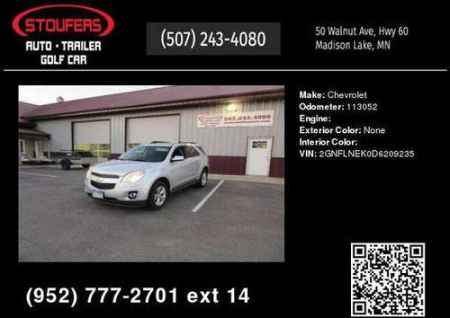 2013 Chevrolet Chevy Equinox LT W/SUNROOF - cars & trucks - by... for sale in Madison, MN