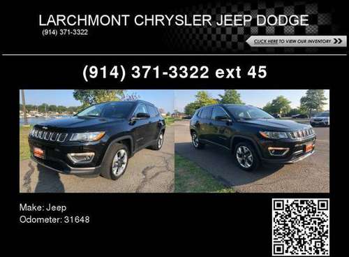 2018 Jeep Compass Limited - cars & trucks - by dealer - vehicle... for sale in Larchmont, NY