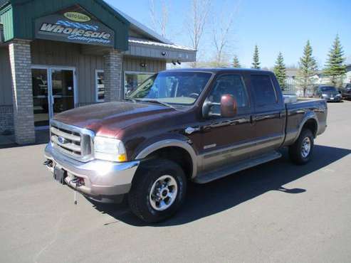 2004 ford f250 f-250 king ranch diesel crew short 4x4 clean out for sale in Forest Lake, MN