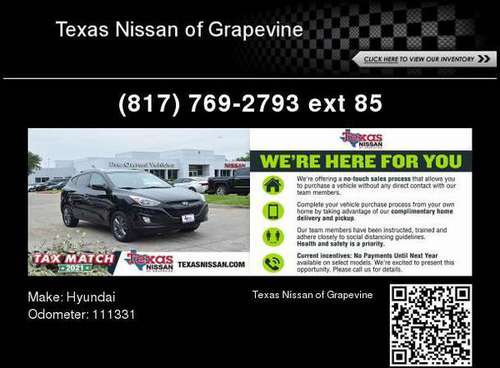 2015 Hyundai Tucson SE - - by dealer - vehicle for sale in GRAPEVINE, TX
