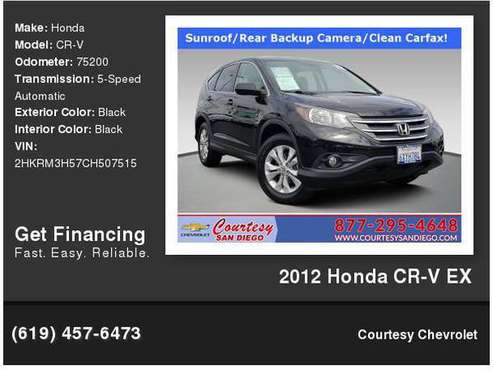 Make Offer - 2012 Honda CR-V - - by dealer for sale in San Diego, CA