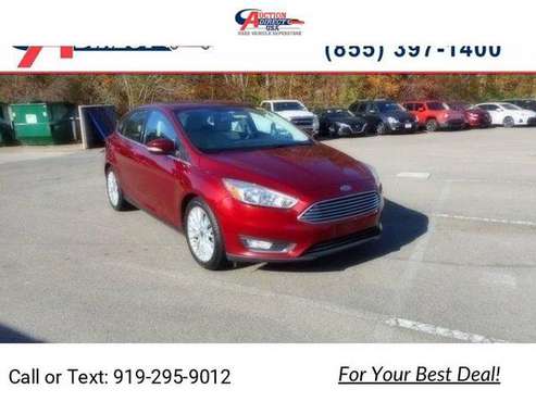 2015 Ford Focus Titanium hatchback Red - cars & trucks - by dealer -... for sale in Raleigh, NC
