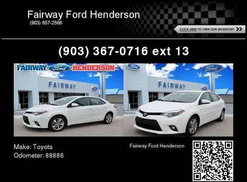 2014 Toyota Corolla LE ECO Premium - - by dealer for sale in Henderson, TX