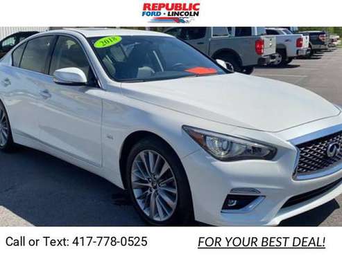 2018 INFINITI Q50 3 0t LUXE hatchback White - - by for sale in Republic, MO