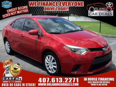 2014 Toyota Corolla NO Credit Check Loans--- Buy Here Pay Here--- In... for sale in Maitland, FL