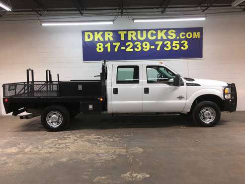 2012 Ford F-350 Crew Cab SRW 4x4 Diesel Contractor Service Flatbed for sale in Arlington, TX