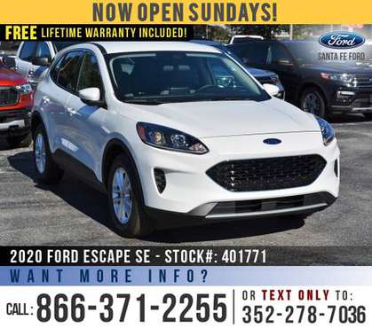 2020 FORD ESCAPE SE *** SAVE Over $5,000 off MSRP! *** - cars &... for sale in Alachua, FL