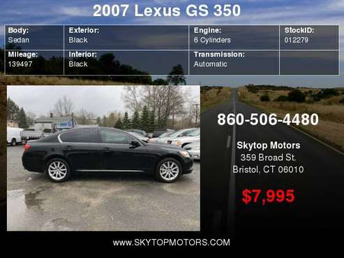 2007 Lexus GS 350 4dr Sdn AWD for sale in Bristol, CT