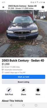 03 Buick Century for sale - cars & trucks - by owner - vehicle... for sale in Troy, NY