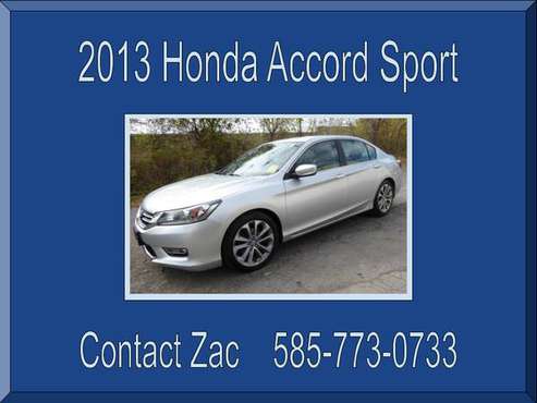 2013 GREY HONDA ACCORD SPORT - cars & trucks - by dealer - vehicle... for sale in Bloomfield, NY