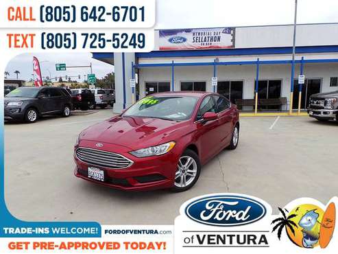 317/mo - 2018 Ford Fusion SE - - by dealer - vehicle for sale in Ventura, CA