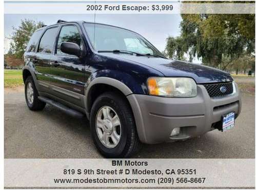 2002 FORD ESCAPE 4WD ***SALE SALE SALE*** ( BM MOTORS ) - cars &... for sale in Modesto, CA