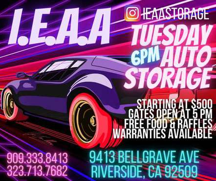 Auction this Tuesday 6p(No license needed)Cash/credit ok-bids start... for sale in Riverside, CA
