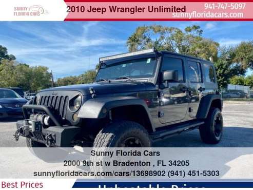 2010 Jeep Wrangler Unlimited 4WD 4dr Sport - We Finance Everybody!!!... for sale in Bradenton, FL