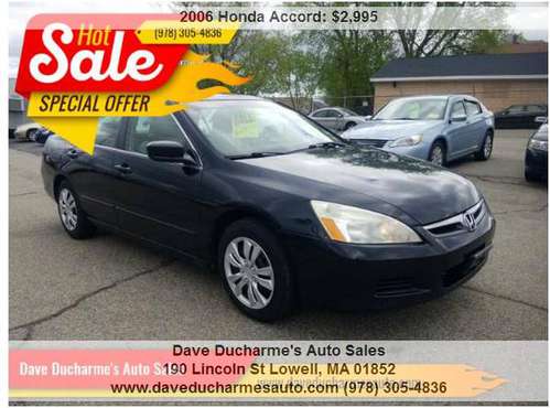 2006 Honda Accord - - by dealer - vehicle automotive for sale in Lowell, MA