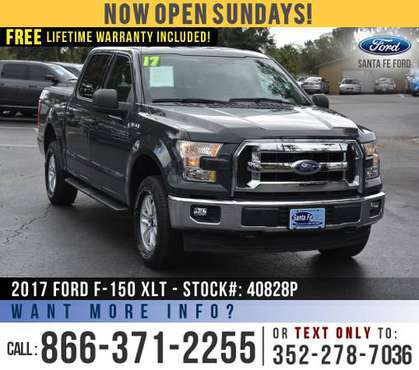 *** 2017 Ford F150 XLT 4WD *** Tonneau Cover - Cruise - Camera -... for sale in Alachua, FL