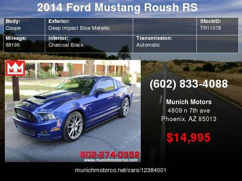 2014 Ford Mustang Roush RS Premium for sale in Phoenix, AZ