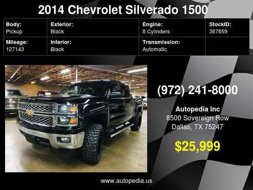 2014 Chevrolet Silverado 1500 2WD Crew Cab 153.0" LT w/1LT Bad... for sale in Dallas, TX