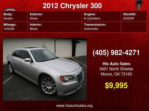 2012 Chrysler Other 4dr Sdn V8 S - - by dealer for sale in MOORE, OK