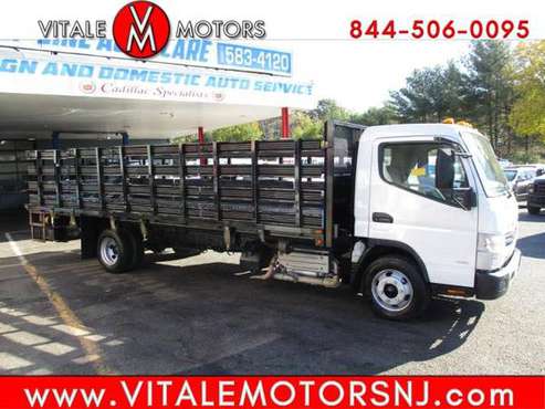 2016 Mitsubishi Fuso FE180 21 FOOT FLAT BED,, 21 STAKE BODY 33K MI.... for sale in South Amboy, CT