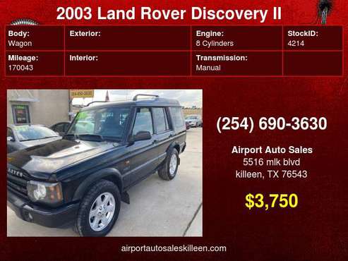 2003 Land Rover Discovery II 4dr Wgn HSE - cars & trucks - by dealer... for sale in Killeen, TX