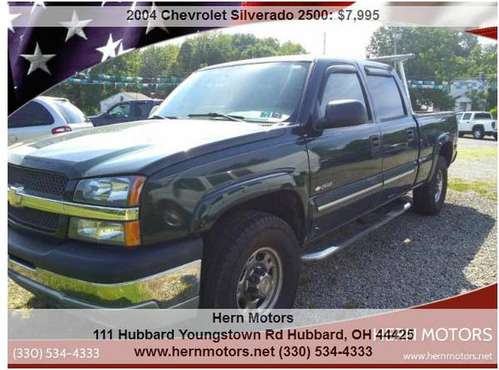 NICE 2004 CHEVY SILVERADO LS 2500 CREW CAB!!! REDUCED PRICE! - cars... for sale in HUBBARD TOWNSHIP, OH
