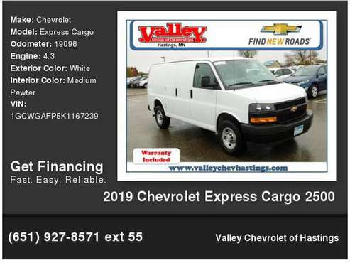 2019 Chevrolet Express Cargo 2500 for sale in Hastings, MN