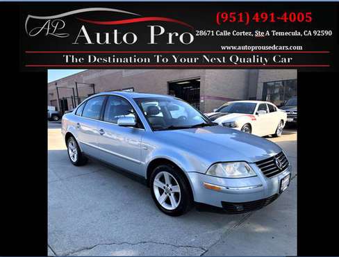 2004 VW PASSAT GLX 76, 000MILES CLEAN TITLE & CARFAX - cars & for sale in Temecula, CA