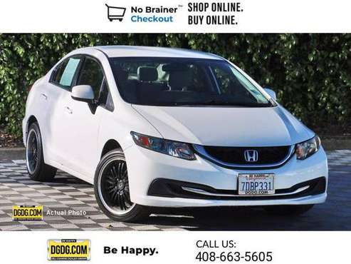 2013 Honda Civic HF sedan Taffeta White - - by dealer for sale in San Jose, CA