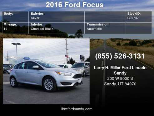2016 Ford Focus SE Schedule a test drive today! for sale in Sandy, UT