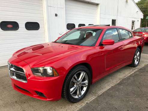 2012 Dodge Charger SXT Plus AWD - Red Leather - Moonroof - Redline... for sale in binghamton, NY