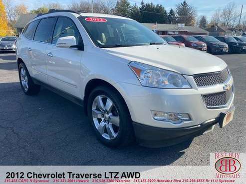 2012 CHEVY TRAVERSE LTZ AWD! FULLY LOADED! LEATHER! DVD! NAVI!... for sale in N SYRACUSE, NY