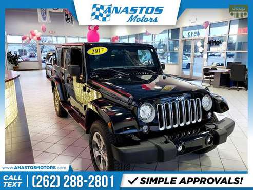 2017 Jeep Wrangler Unlimited FOR ONLY 462/mo! - - by for sale in Kenosha, WI