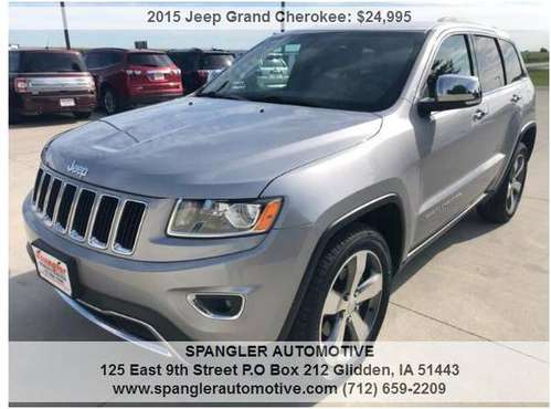 2015 JEEP GRAND CHEROKEE LIMITED*54K*HEATED LEATHER*NAV*4WD*SHARP SUV! for sale in Glidden, IA