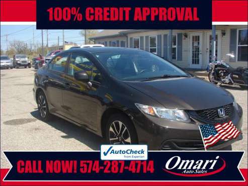 2013 Honda Civic Sdn 4dr Auto EX Guaranteed Approval! As low as for sale in South Bend, IN