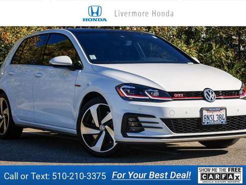 2019 VW Volkswagen Golf GTI Autobahn hatchback Pure White - cars & for sale in Livermore, CA