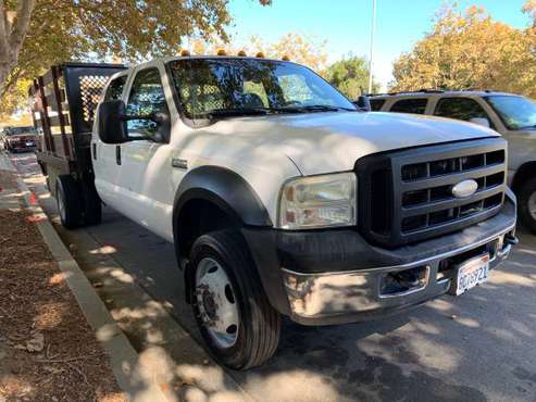 2006 Ford F-450 crew cab Super duty diesel flatbed !!low miles!! for sale in Dublin, CA