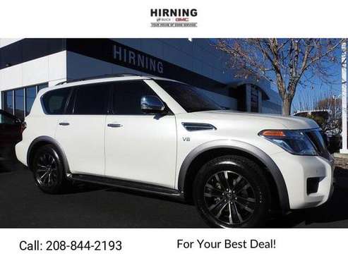 2017 Nissan Armada Platinum suv White - cars & trucks - by dealer -... for sale in Pocatello, ID