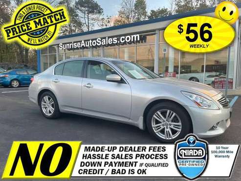 2012 Infiniti G37 Sedan 4dr x AWD OWN IT FOR ONLY $56 Per Week! -... for sale in Elmont, NY