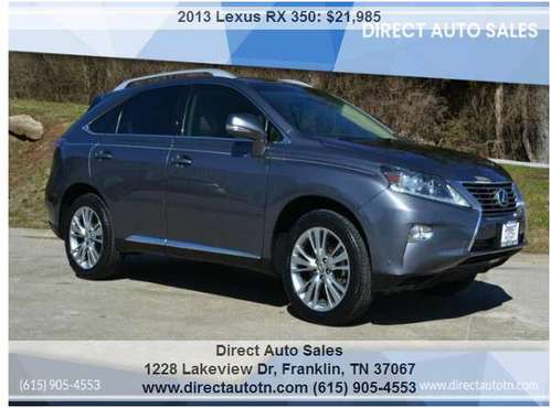 2013 Lexus RX350 Premium Pkg heated/cooled, Nav, clean history for sale in Franklin, TN
