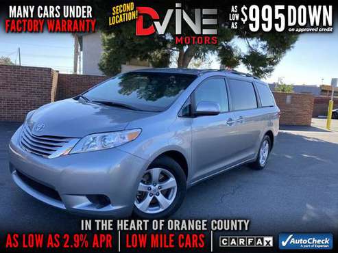 2017 TOYOTA SIENNA LE - cars & trucks - by dealer - vehicle... for sale in Santa Ana, CA