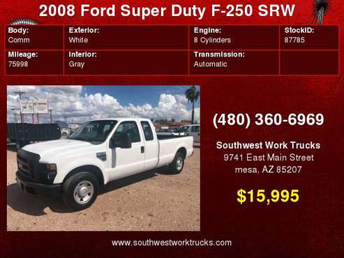 2008 Ford Super Duty F-250 SRW 2WD SuperCab 158 XL for sale in Mesa, AZ