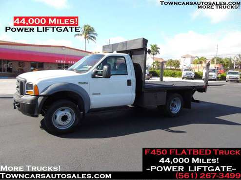 Ford F450 STAKE TRUCK FLATBED Utility Truck Flat Bed Truck w/LIFT... for sale in West Palm Beach, FL