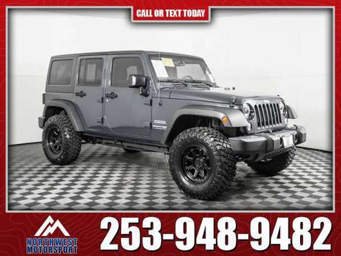 Lifted 2018 Jeep Wrangler Unlimited Sport 4x4 - - by for sale in PUYALLUP, WA