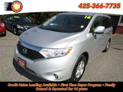 Clean Carfax 2016 Nissan Quest 3 5 SV Bluetooth and Backup Camera for sale in Lynnwood, WA